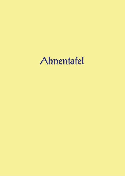 Produktbild: Ahnentafel zum Ausf&uuml;llen