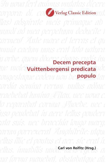 Produktbild: Decem precepta Vuittenbergensi predicata populo