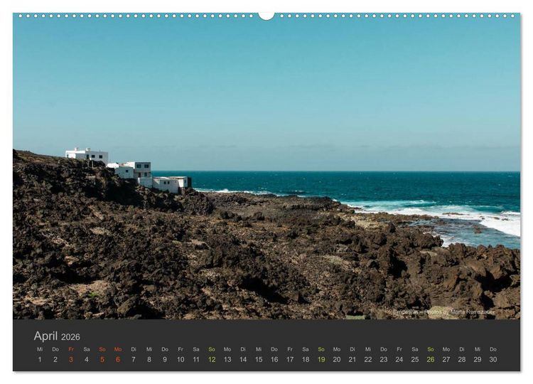 Produktbild: Vulkaninsel &ndash; Lanzarote (hochwertiger Premium Wandkalender 2026 DIN A2 quer), Kunstdruck in Hochglanz
