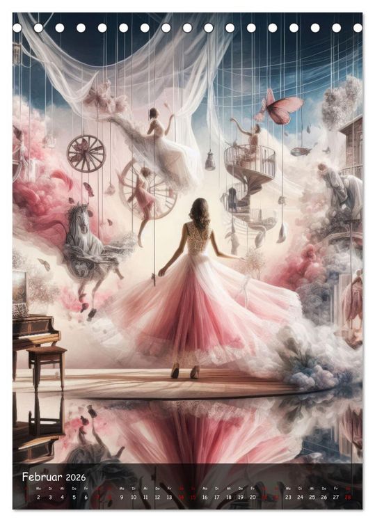 Produktbild: Mystische Weiblichkeit - Frauen in abstrakter Droste-Kunst (Tischkalender 2026 DIN A5 hoch), CALVENDO Monatskalender