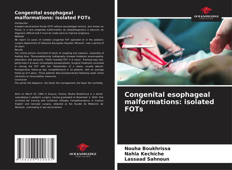 Produktbild: Congenital esophageal malformations: isolated FOTs