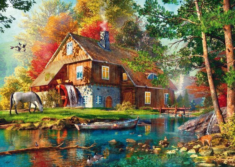 Produktbild: Wasserm&uuml;hle im Herbst