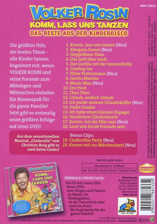 Produktbild: Volker Rosin - Komm, lass uns tanzen: Die Videos