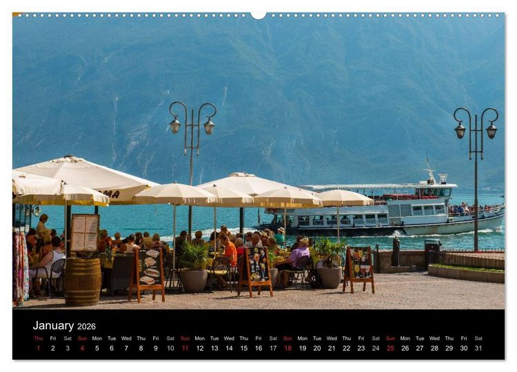Produktbild: Lake Garda Italy (High Quality Premium Wall Calendar 2026 DIN A2 landscape),CALVENDO 12 Month Wall Calendar