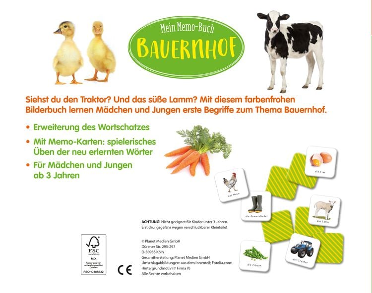 Produktbild: Mein Memo-Buch Bauernhof