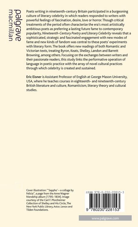 Produktbild: Nineteenth-Century Poetry and Literary Celebrity