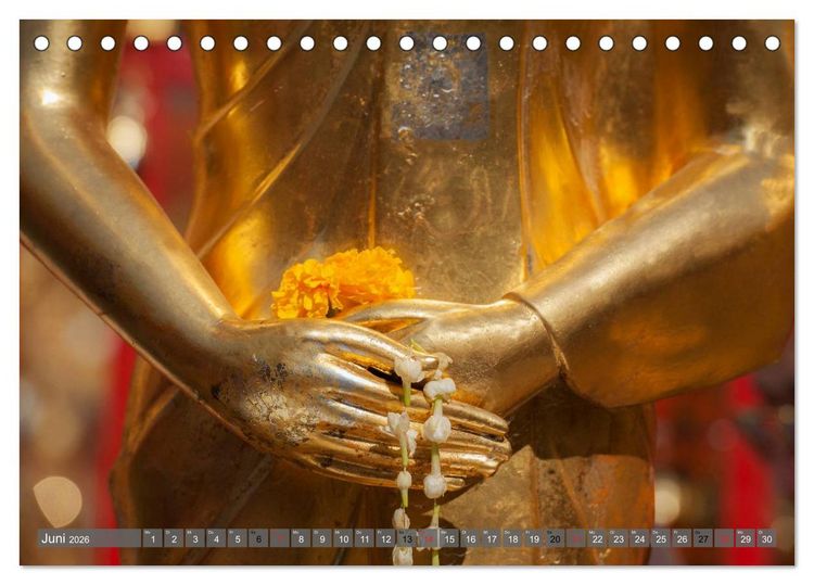 Produktbild: Buddha - Momente der inneren Einkehr (Tischkalender 2026 DIN A5 quer), CALVENDO Monatskalender