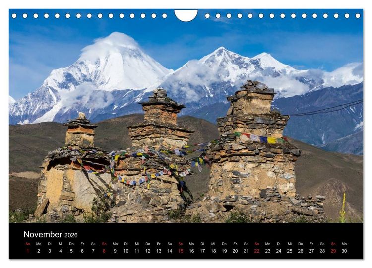 Produktbild: MUSTANG - das verborgene K&ouml;nigreich im Himalaya (Wandkalender 2026 DIN A4 quer), CALVENDO Monatskalender