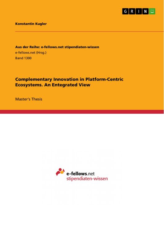 Produktbild: Complementary Innovation in Platform-Centric Ecosystems. An Entegrated View