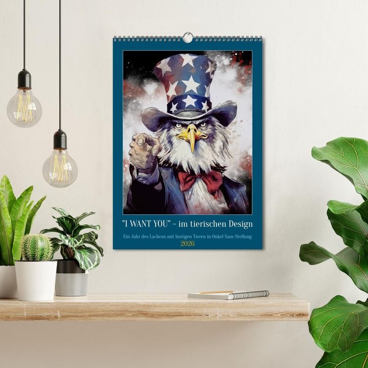 Produktbild: I want you im tierischen Design (Wandkalender 2026 DIN A3 hoch), CALVENDO Monatskalender