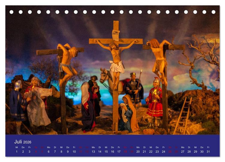 Produktbild: Passionskrippen (Tischkalender 2026 DIN A5 quer), CALVENDO Monatskalender