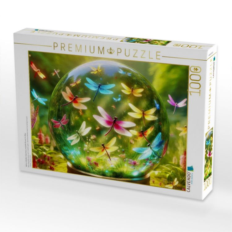 Produktbild: CALVENDO Puzzle Wenn Libellen tr&auml;umen, entsteht Kunst im Glas. | 1000 Teile Lege-Gr&ouml;&szlig;e 64x48cm Foto-Puzzle f&uuml;r gl&uuml;ckliche Stunden