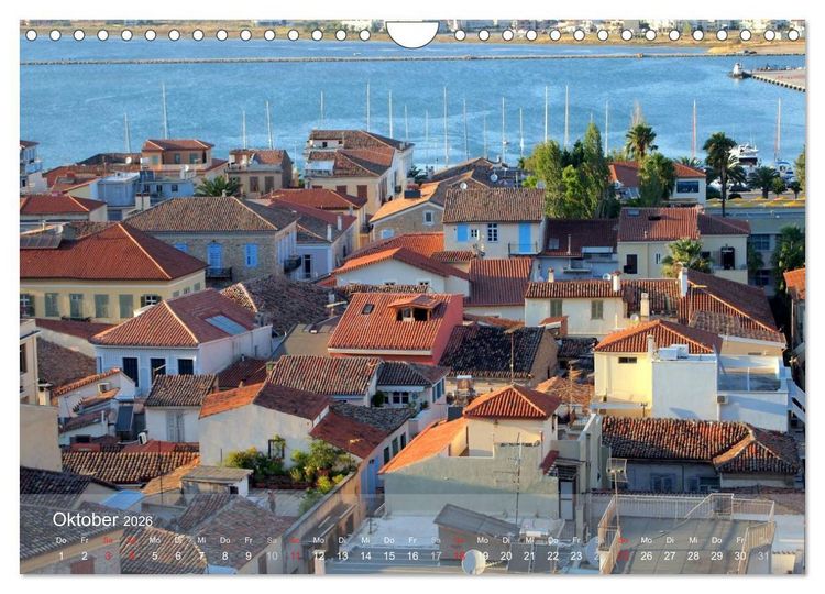 Produktbild: Nafplio &ndash; griechische Perle des Peloponnes (Wandkalender 2026 DIN A4 quer), CALVENDO Monatskalender