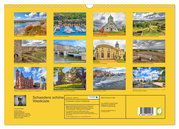 Produktbild: Schwedens sch&ouml;ne Westk&uuml;ste (Wandkalender 2026 DIN A3 quer), CALVENDO Monatskalender