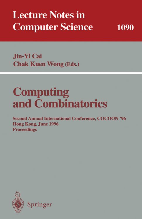 Produktbild: Computing and Combinatorics