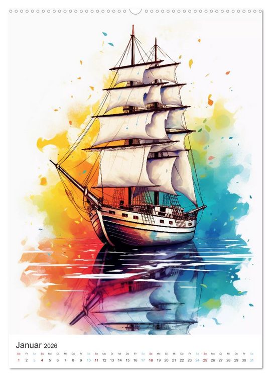 Produktbild: Segeln und Regatta (hochwertiger Premium Wandkalender 2026 DIN A2 hoch), Kunstdruck in Hochglanz