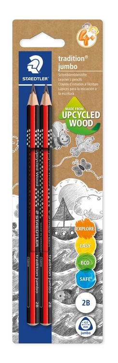 Produktbild: STAEDTLER jumbo 1285 Schreiblernbleistift, Blisterkarte mit 2 Bleistiften 2B, 1285-0 BK2