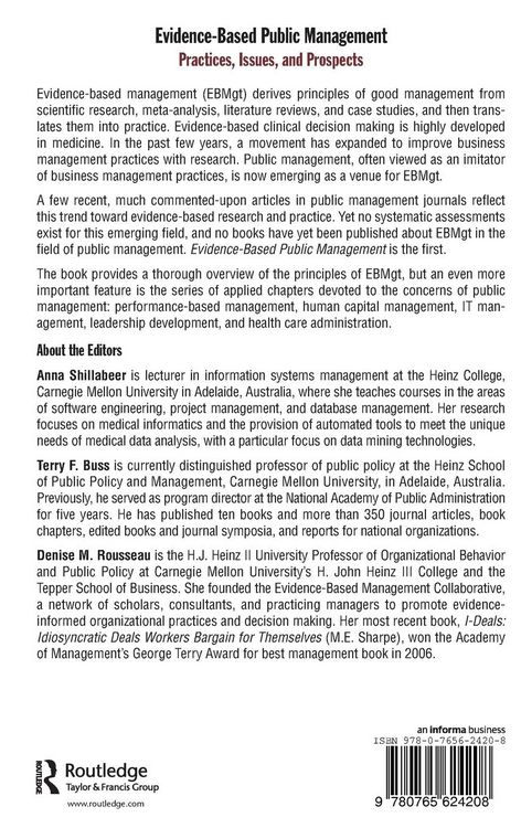 Produktbild: Evidence-Based Public Management