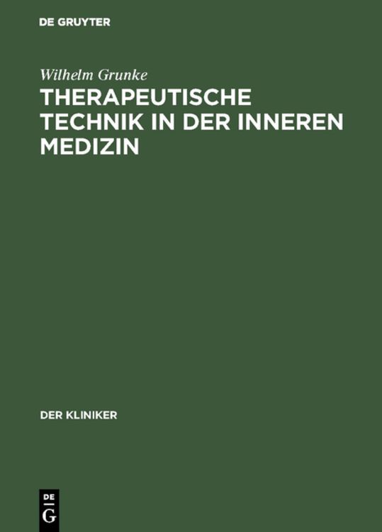 Produktbild: Therapeutische Technik in der inneren Medizin