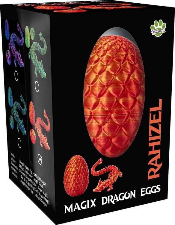 Produktbild: Drachenei "MagiX Dragon Egg RAHIZEL", orange, Drachen 22,5 cm & Ei 8 cm
