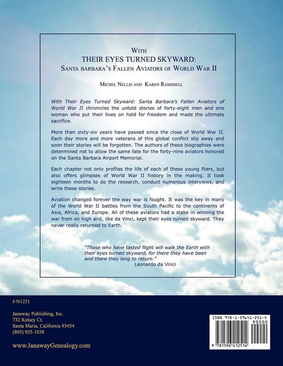 Produktbild: With Their Eyes Turned Skyward: Santa Barbara's Fallen Aviators of World War II