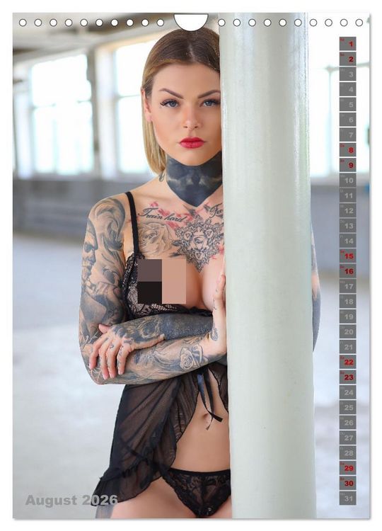Produktbild: Beauty Tattoo Girls 2026 (Wandkalender 2026 DIN A4 hoch), CALVENDO Monatskalender