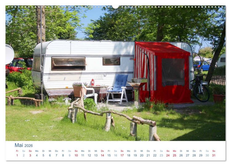 Produktbild: Freiheit auf Reisen 2026. Impressionen vom Camping und Zelten (hochwertiger Premium Wandkalender 2026 DIN A2 quer), Kunstdruck in Hochglanz