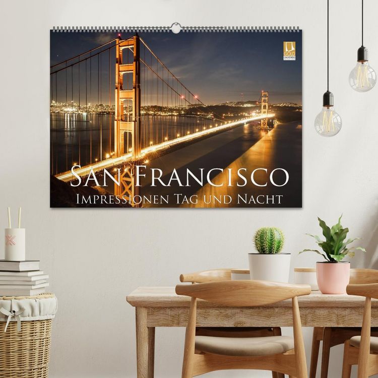 Produktbild: San Francisco Impressionen Tag und Nacht (Wandkalender 2026 DIN A2 quer), CALVENDO Monatskalender