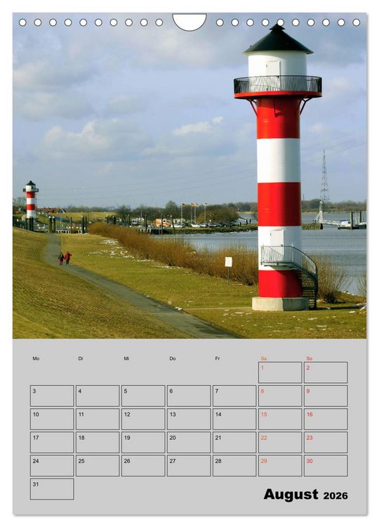 Produktbild: Attraktive Leuchtt&uuml;rme (Wandkalender 2026 DIN A4 hoch), CALVENDO Monatskalender