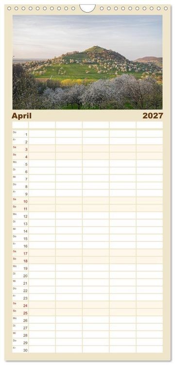 Produktbild: Familienplaner 2027 - Faszination Schw&auml;bische Alb mit 5 Spalten (Wandkalender, 21 x 45 cm) CALVENDO