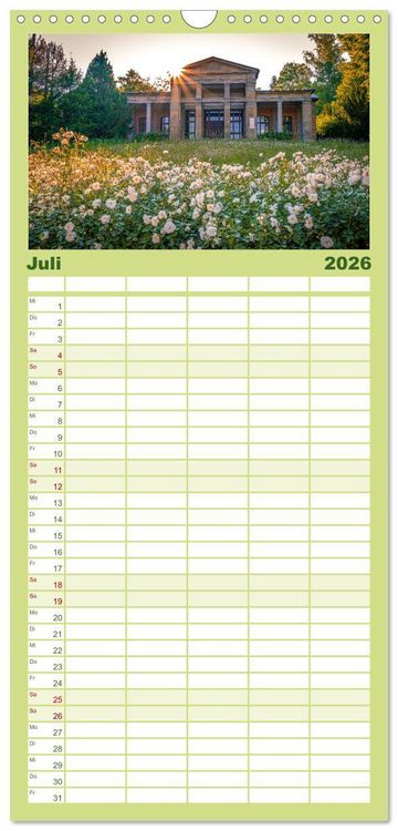 Produktbild: Familienplaner 2026 - Jena in Bildern mit 5 Spalten (Wandkalender, 21 x 45 cm) CALVENDO