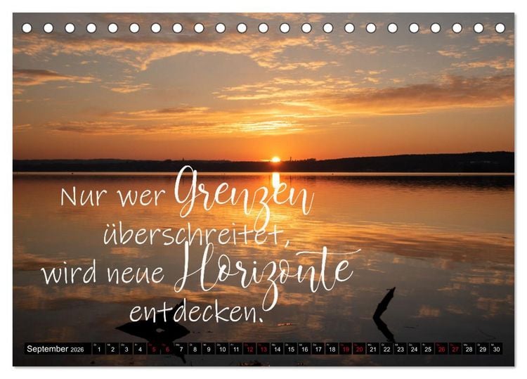 Produktbild: Bilder und Texte f&uuml;r die Seele (Tischkalender 2026 DIN A5 quer), CALVENDO Monatskalender