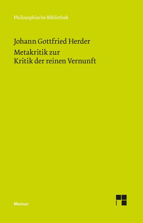 Bild vom Artikel Metakritik zur Kritik der reinen Vernunft vom Autor Johann Gottfried Herder