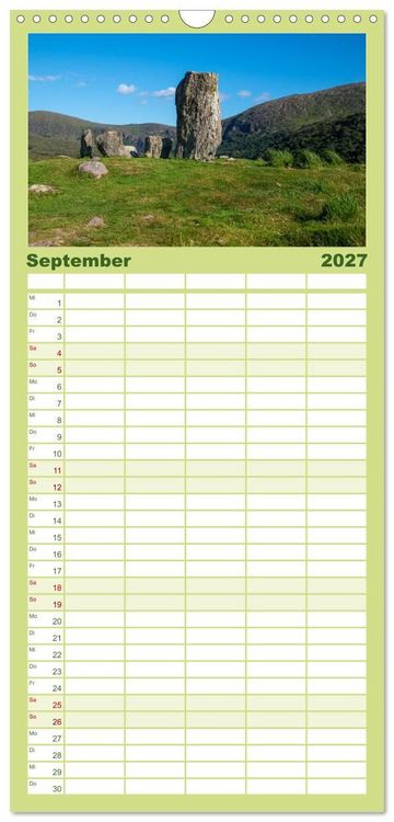 Produktbild: Familienplaner 2027 - Mystisches Irland mit 5 Spalten (Wandkalender, 21 x 45 cm) CALVENDO