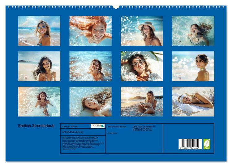 Produktbild: Endlich Strandurlaub (hochwertiger Premium Wandkalender 2026 DIN A2 quer), Kunstdruck in Hochglanz