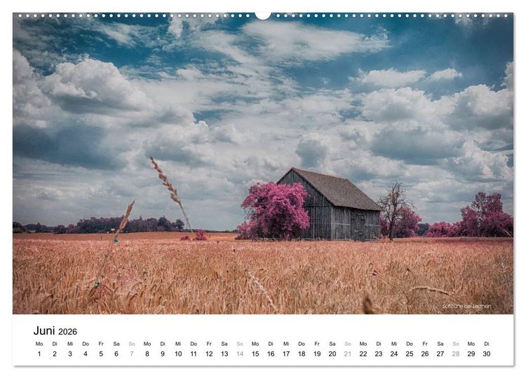 Produktbild: Die Lausitz durch den Infrarotfilter (hochwertiger Premium Wandkalender 2026 DIN A2 quer), Kunstdruck in Hochglanz