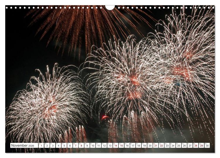 Produktbild: Feuerwerk - Kunstwerke am Himmel (Wandkalender 2026 DIN A3 quer), CALVENDO Monatskalender