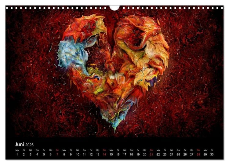 Produktbild: Der Herz Kalender (Wandkalender 2026 DIN A3 quer), CALVENDO Monatskalender