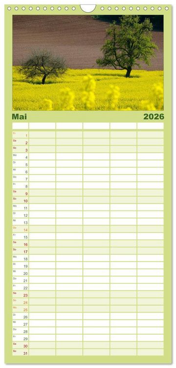 Produktbild: Familienplaner 2026 - B&auml;ume 2026 mit 5 Spalten (Wandkalender, 21 x 45 cm) CALVENDO
