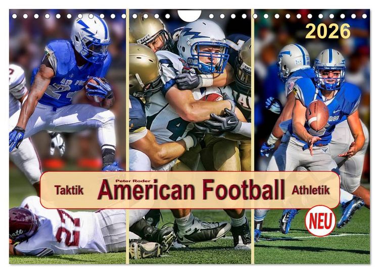Produktbild: American Football - Taktik und Athletik (Wandkalender 2026 DIN A4 quer), CALVENDO Monatskalender
