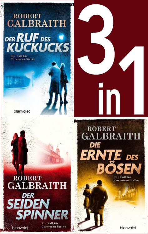 Produktbild: Die Cormoran-Strike-Reihe Band 1-3: - Der Ruf des Kuckucks / Der Seidenspinner / Die Ernte des B&ouml;sen (3in1-Bundle)