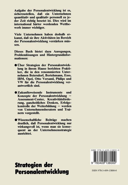 Produktbild: Strategien der Personalentwicklung