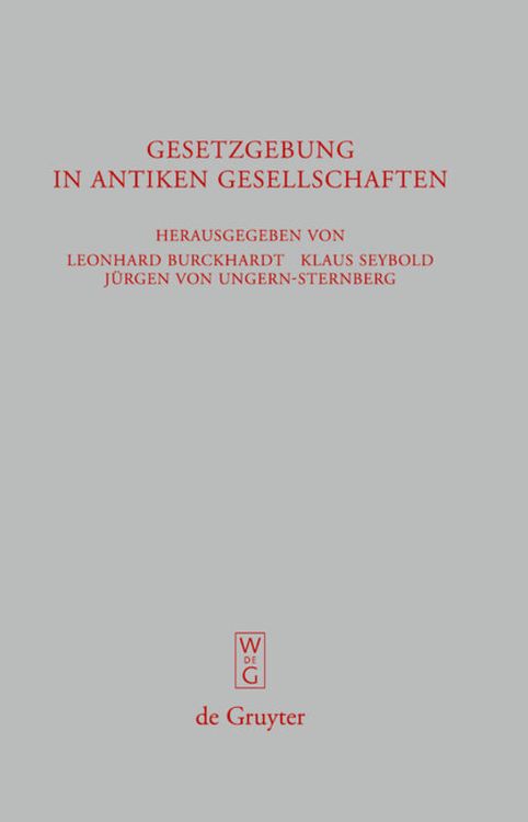 Produktbild: Gesetzgebung in antiken Gesellschaften
