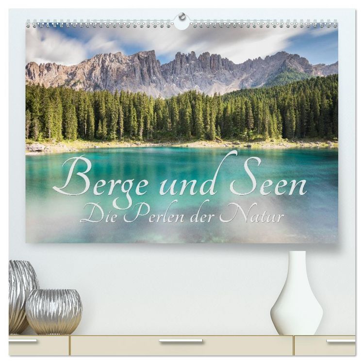 Produktbild: Berge und Seen - Die Perlen der Natur (hochwertiger Premium Wandkalender 2026 DIN A2 quer), Kunstdruck in Hochglanz