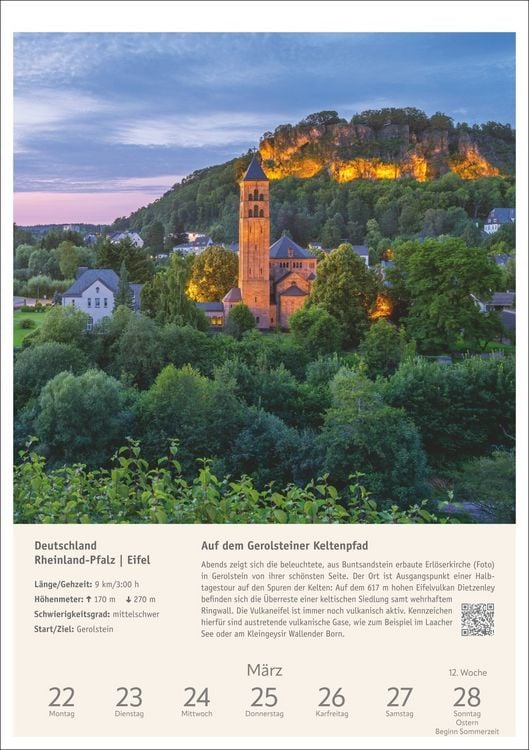 Produktbild: Wanderlust Wochen-Kulturkalender 2027 - 53 Touren von der K&uuml;ste bis zu den Alpen