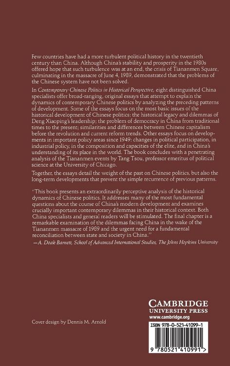 Produktbild: Contemporary Chinese Politics in Historical Perspective
