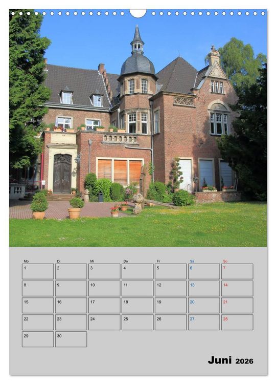 Produktbild: D&uuml;sseldorfer Burgen und Schl&ouml;sser (Wandkalender 2026 DIN A3 hoch), CALVENDO Monatskalender