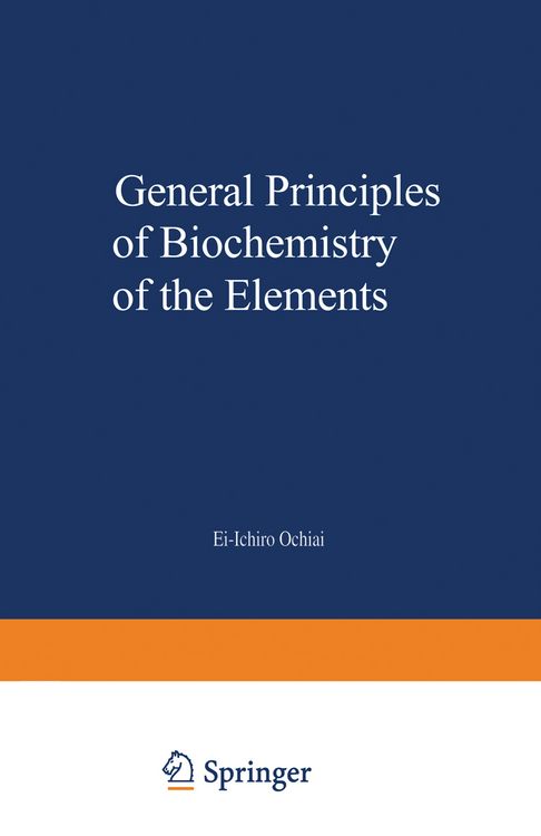 Produktbild: General Principles of Biochemistry of the Elements