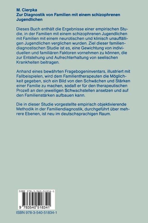 Produktbild: Zur Diagnostik von Familien mit einem schizophrenen Jugendlichen