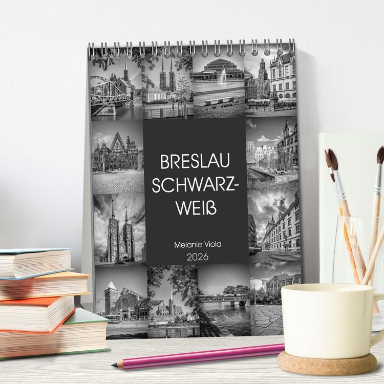 Produktbild: BRESLAU SCHWARZWEI&szlig; (Tischkalender 2026 DIN A5 hoch), CALVENDO Monatskalender